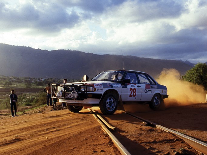 19 April 1984 – Basil Critcos and John Rose make their debut in the Audi-backed 80 Quattro in the Marlboro Safari Rally, where they finished 10th overall, and 1st in Class A8.