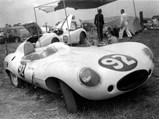 1955 Jaguar D-Type  - $XKD 520 as seen at Phillip Island on December 26, 1958 in the ownership of David Finch.