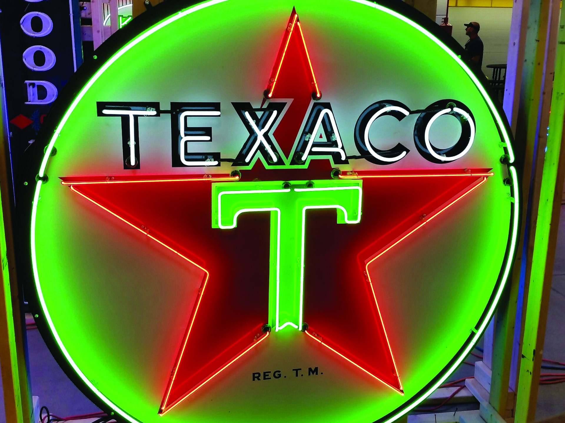 A Texaco porcelain neon sign, original sign, 72in. | Fort Lauderdale ...