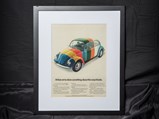 Framed Volkswagen Beetle Advertisement