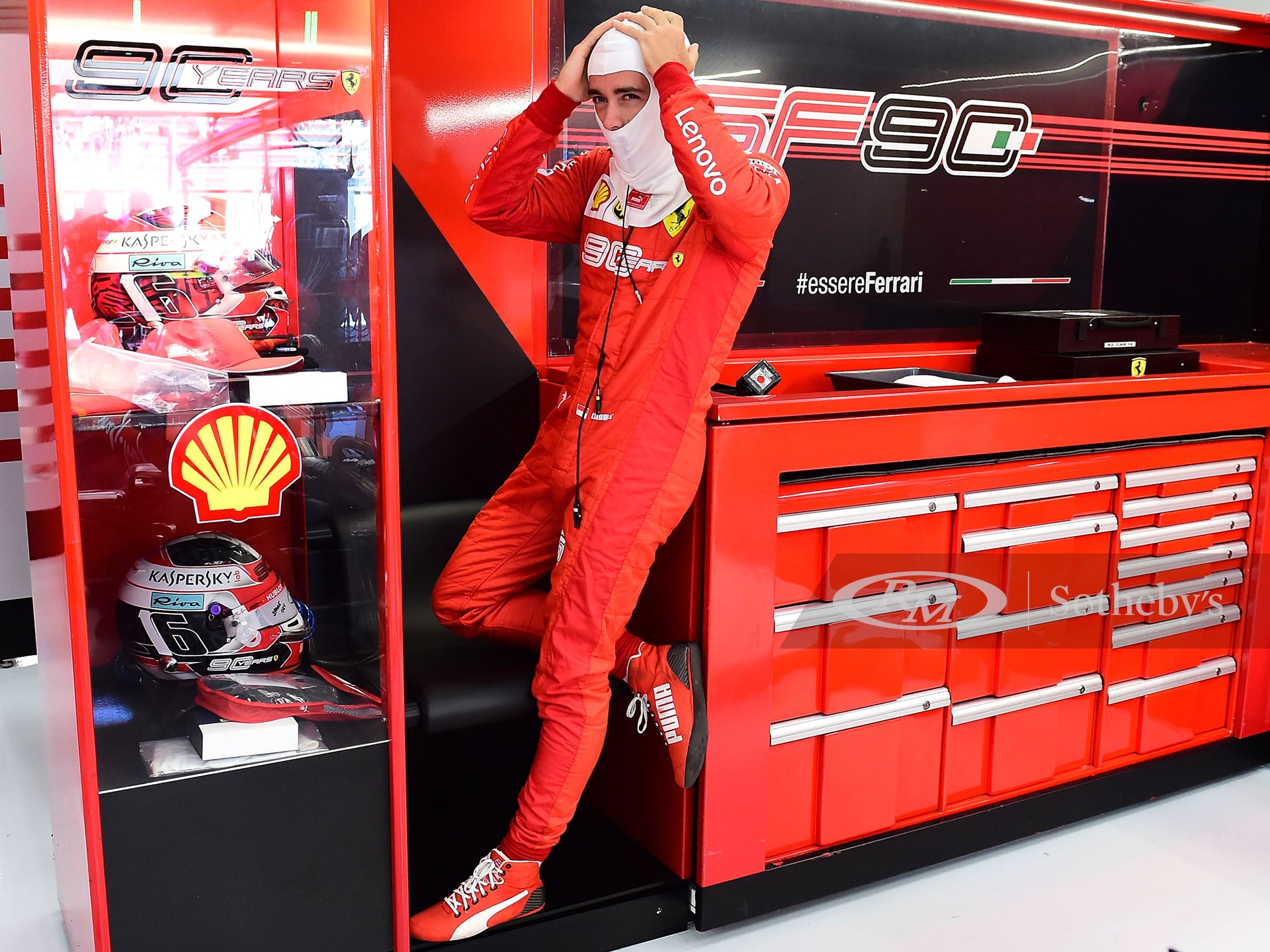 Charles Leclerc Ferrari Racing Suit, 2019 | #Race Against Covid | RM