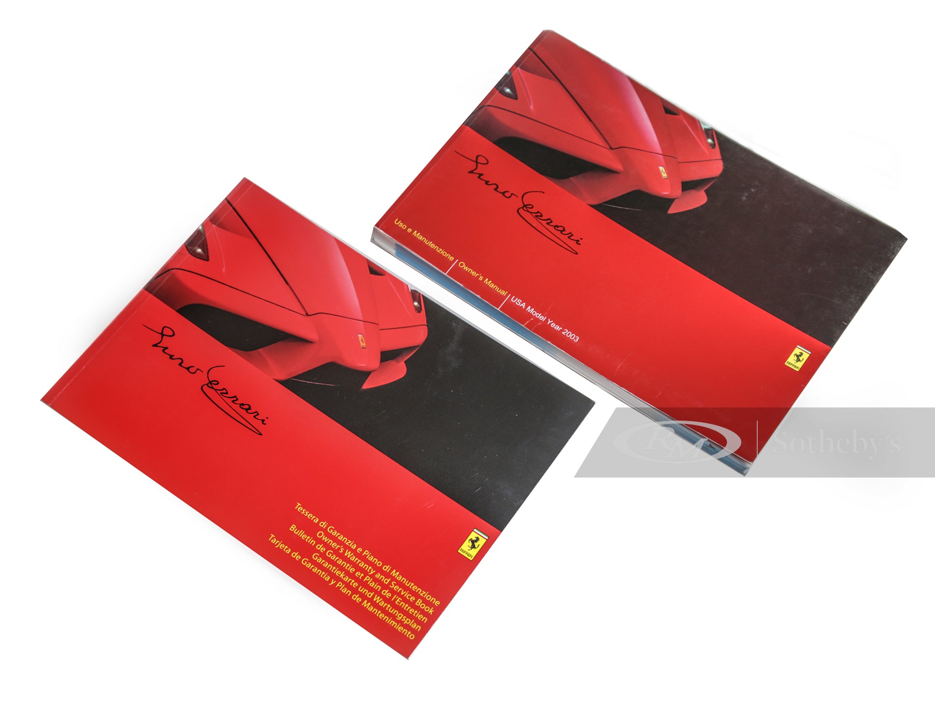 Ferrari Enzo Owner's Manual, Warranty and Service Book, and Folio