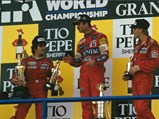 Spanish Grand Prix, Jerez, Spain 1987
Podium Nigel Mansell Williams FW 11B  wins the race, Alain Prost Mclaren MP4/3  is 2nd and Stefan Johansson Mclaren MP4/3  3rd
© Formula One Pictures / Picture by John Townsend. Office tele (+36)26 322 826 Hungarian mobile (+36) 70 776 9682. UK Mobile +44 7747 862606 www.f1pictures.com.
Vat Number 221 9053 92
 
