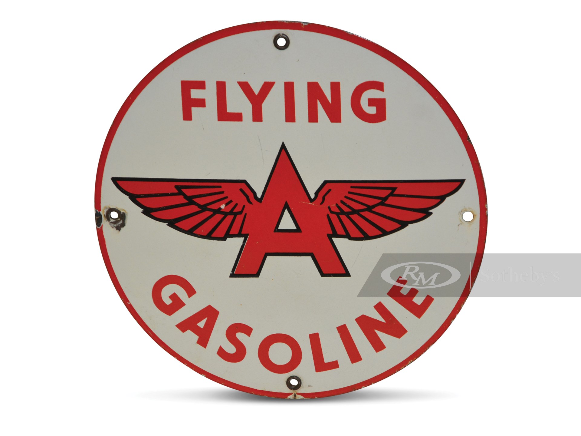 Flying A Gasoline Porcelain Sign | Auburn Fall 2019 | RM Auctions