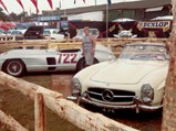 Pictured at Stoneleigh in 1980 with the 300 SLR ‘722’.