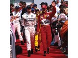 Michael Scumacher is pictured with brother, Ralf, at the 2000 Austrian Grand Prix.
