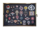 Three Shadowboxes of Assorted Badges and Emblems