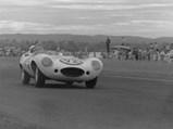 1955 Jaguar D-Type  - $XKD 520 as seen at Phillip Island on December 26, 1958 in the ownership of David Finch.