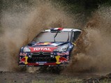 Sébastien Loeb and Daniel Elena make a splash at the 2012 Acropolis Rally, a race in which they finished in 1st place.