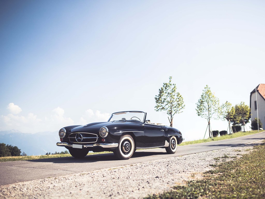 1957 MercedesBenz 190 SL offered at RM Sothebys St. Moritz live auction 2022