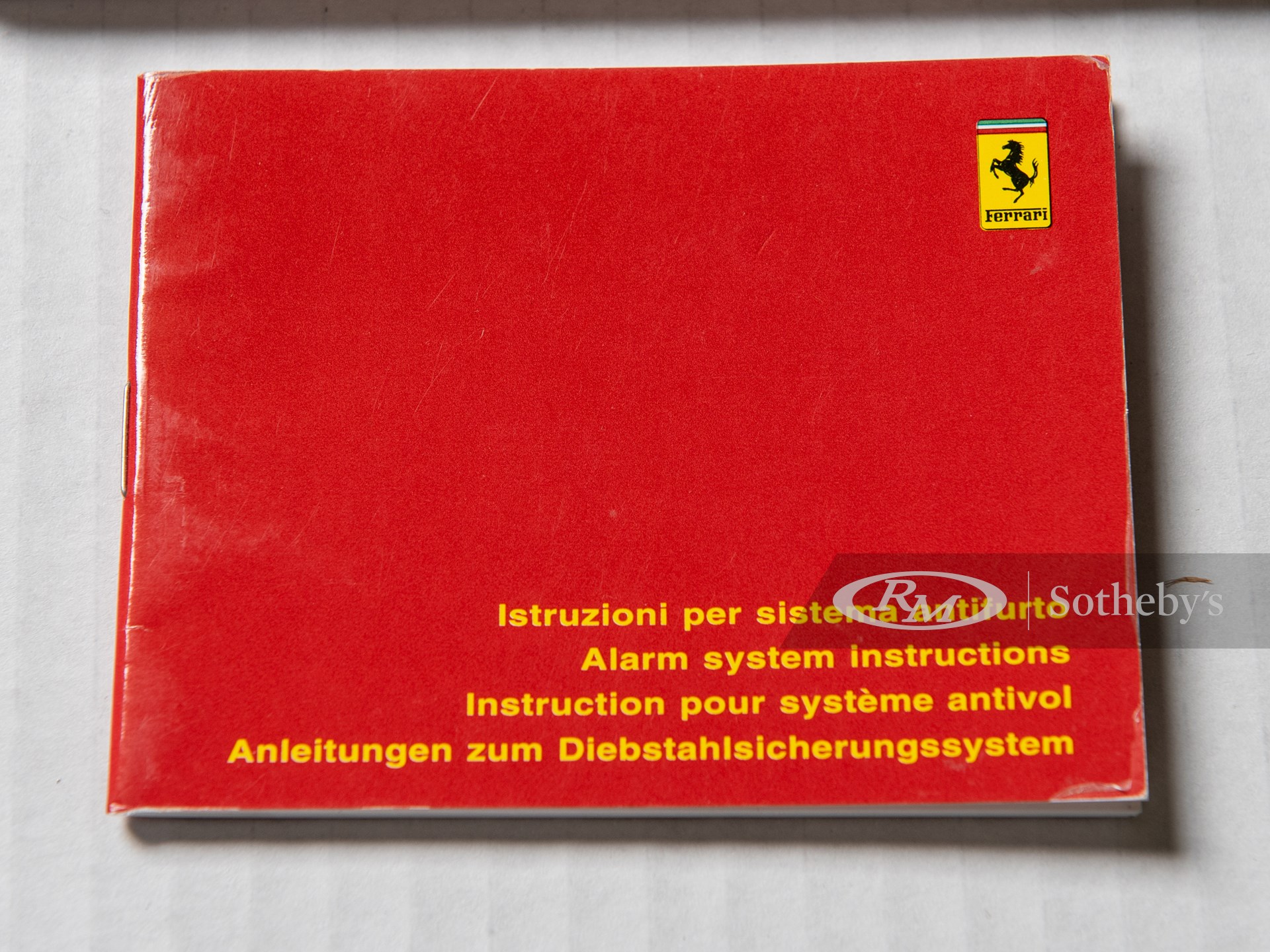 Ferrari F355 Owner's Manual Set with Folio, US Version, 1998 | Open