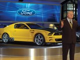 Ford Motor Company Executive Vice President Jim Padilla unveils the Mustang GT-R concept at the New York International Auto Show in New York, New York Wednesday 07 April 2004.