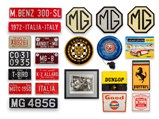Assorted Signs and License Plates