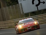 The F430 GT2 at speed during the 2009 24 Hours of Le Mans.