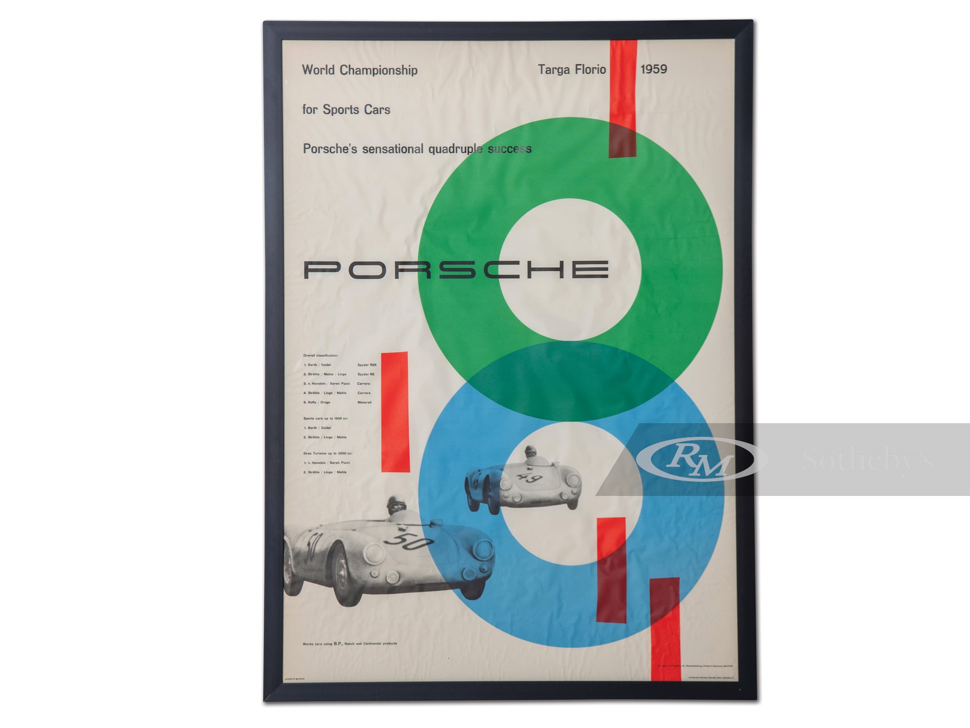 Porsche Targa Florio 1959 Framed Poster | The Taj Ma Garaj Collection ...