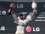 Lewis Hamilton celebrates his first win at the Hungarian Grand Prix in 2013, driving the W04 to triumph. Unbeknownst to many then, this victory would be a turning point, heralding the onset of Mercedes' dominance in the sport for the ensuing decade.