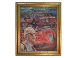 Enzo Ferrari Painting by Franco Vasconi - $