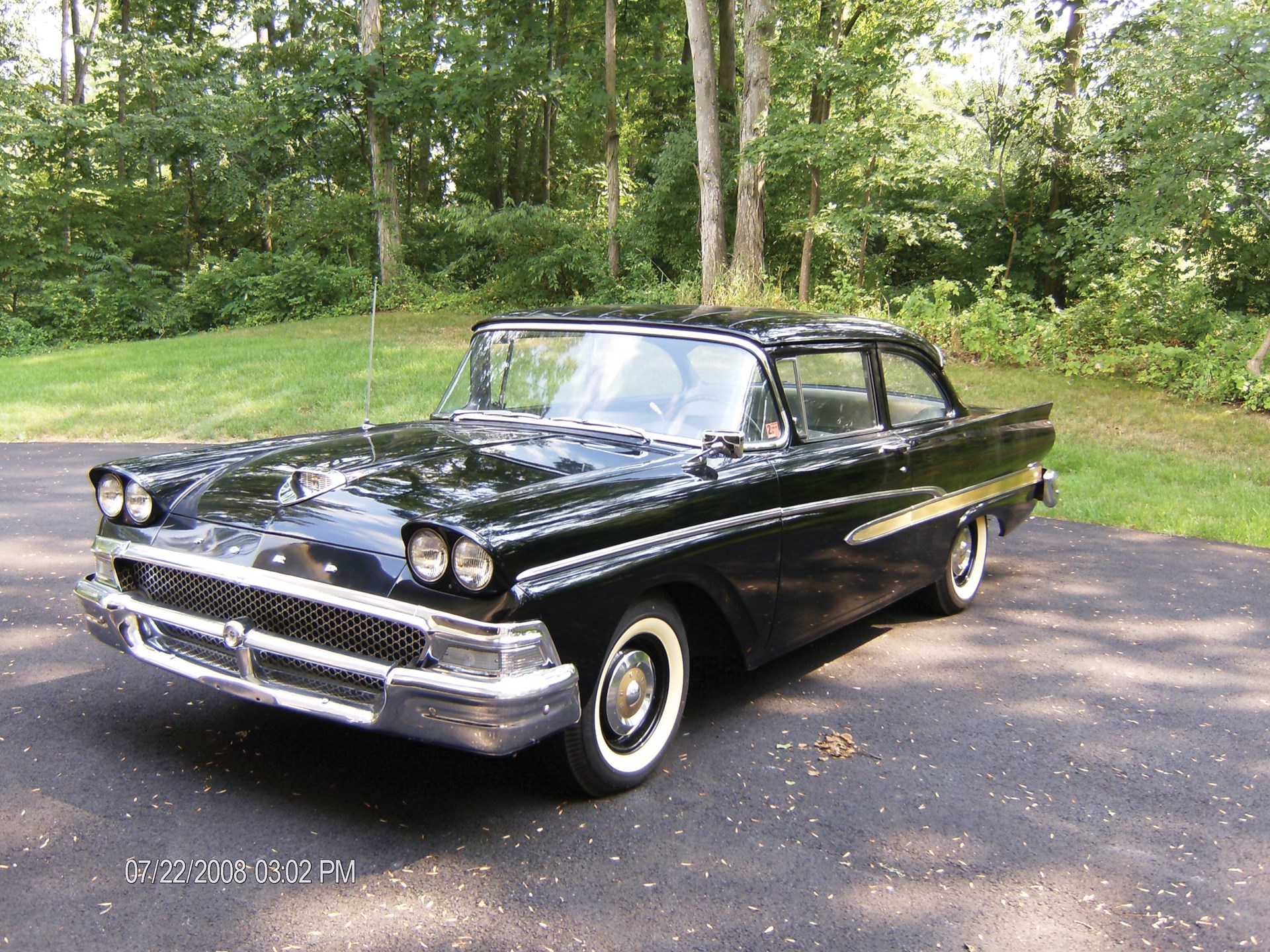 1958 Ford 2 Door Black Car