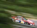 The F430 GT2 on the Circuit de la Sarthe during the 2009 24 Hours of Le Mans.