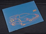 Ferrari F40 Owner’s Manual and Pouch, Factory Literature, Seat Covers, and Schedoni Presentation Piece