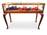 Rare Collection of Kingsbury Land Speed Record Clockwork Toys ca. 1930, With Display Case - $