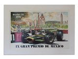 "IX Gran Premio de Mexico Octobre 25 1970" Grand Prix of Mexico Event Poster