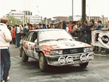 1983 Audi 80 quattro Works Rally - $11 June 1983 – VMW 44 pictured at the start of the Arnold Clark Scottish Rally, driven by Andrew Cowan and Alan Douglas, who finished 7th overall, and 6th in Class B7.