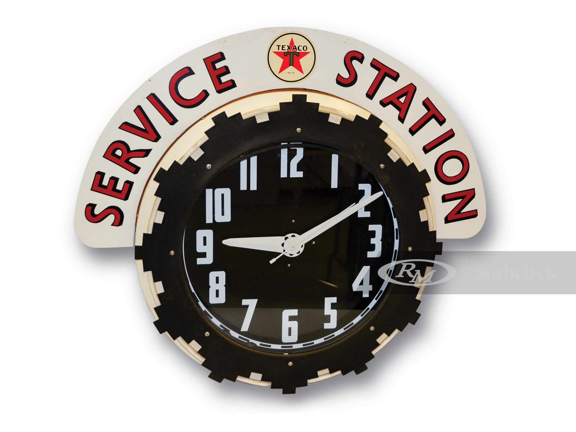 Aztec Neon Clock with New Texaco Marquee Auburn Spring 2019 RM Auctions