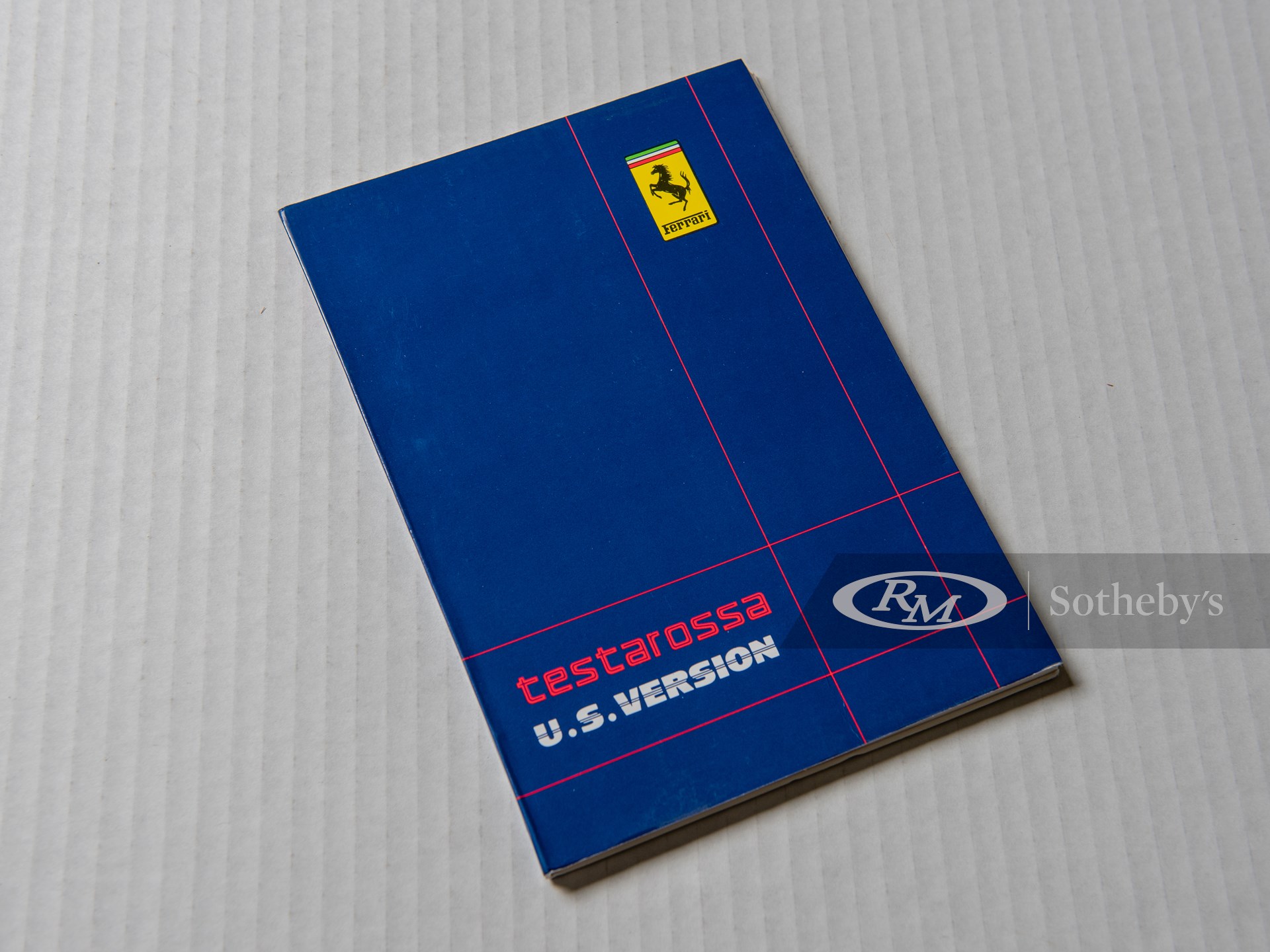 Ferrari Testarossa Owner's Manual Set with Folio, US Version, 1987 | Open Roads, Fall | RM