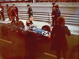 Jean Pierre Jaussaud in the pitlane at Montjuic Park for the Formula 3 Barcelona Grand Prix 31.03.1968.