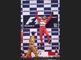 1998 Ferrari F300 - $Michael Schumacher celebrates his victory at the 1998 Italian Grand Prix.
