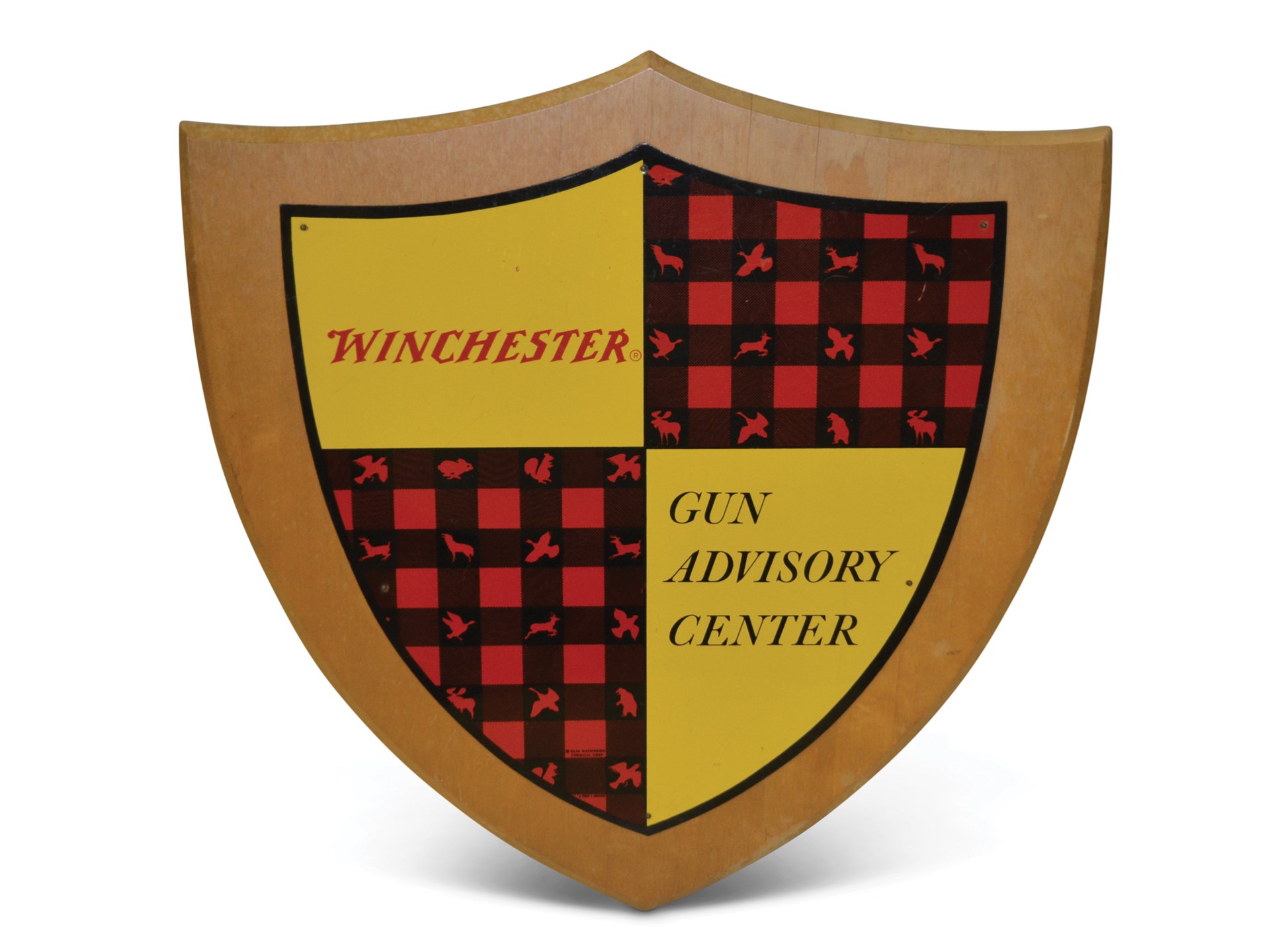 &quot;Winchester Gun Advisory Center&quot; Metal Sign Auburn Fall