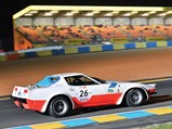 The 365 GTB/4 Spider Michelotti races through the night at the 2016 Le Mans Classic.
