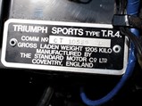 1962 Triumph TR4  - $
