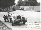 Serraud exits the Mulsanne Corner during the 1938 24 Hours of Le Mans.