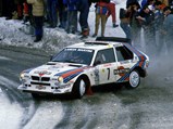 Henri Toivenen controls a fast corner drift at the 1986 Rallye-Monte Carlo.