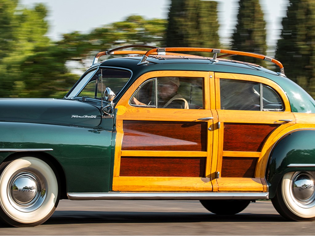 1948 Chrysler Town and Country Sedan offered at RM Sothebys Hershey Live Auction 2021