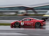 The 458 GT3 at speed at Silverstone.
