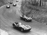 1955 Jaguar D-Type  - $XKD 520 at the Lowood Tourist Trophy in 1956, where it finished 2nd.