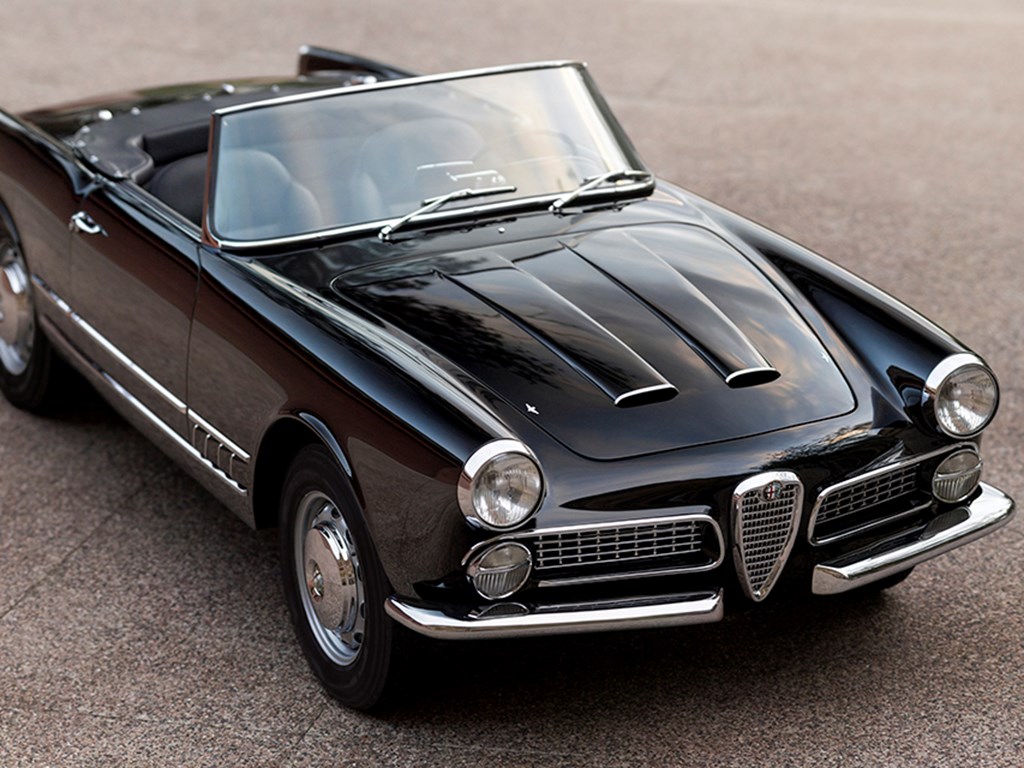 1959 Alfa Romeo 2000 Spider by Touring Offered at RM Sothebys Monterey Live Auction 2021