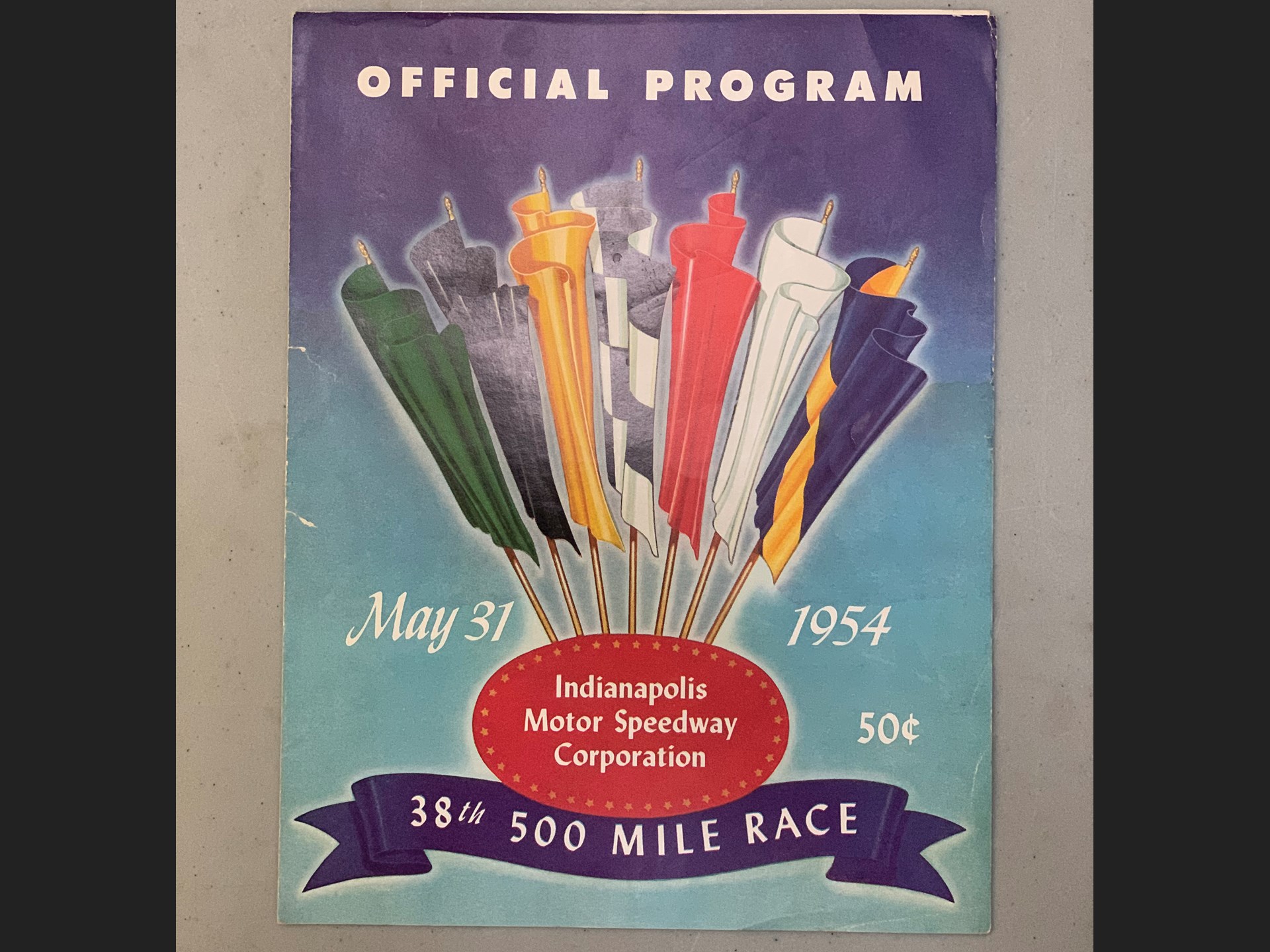 1954 Indy 500 Awards Banquet Program with Signatures Auburn Fall 2019