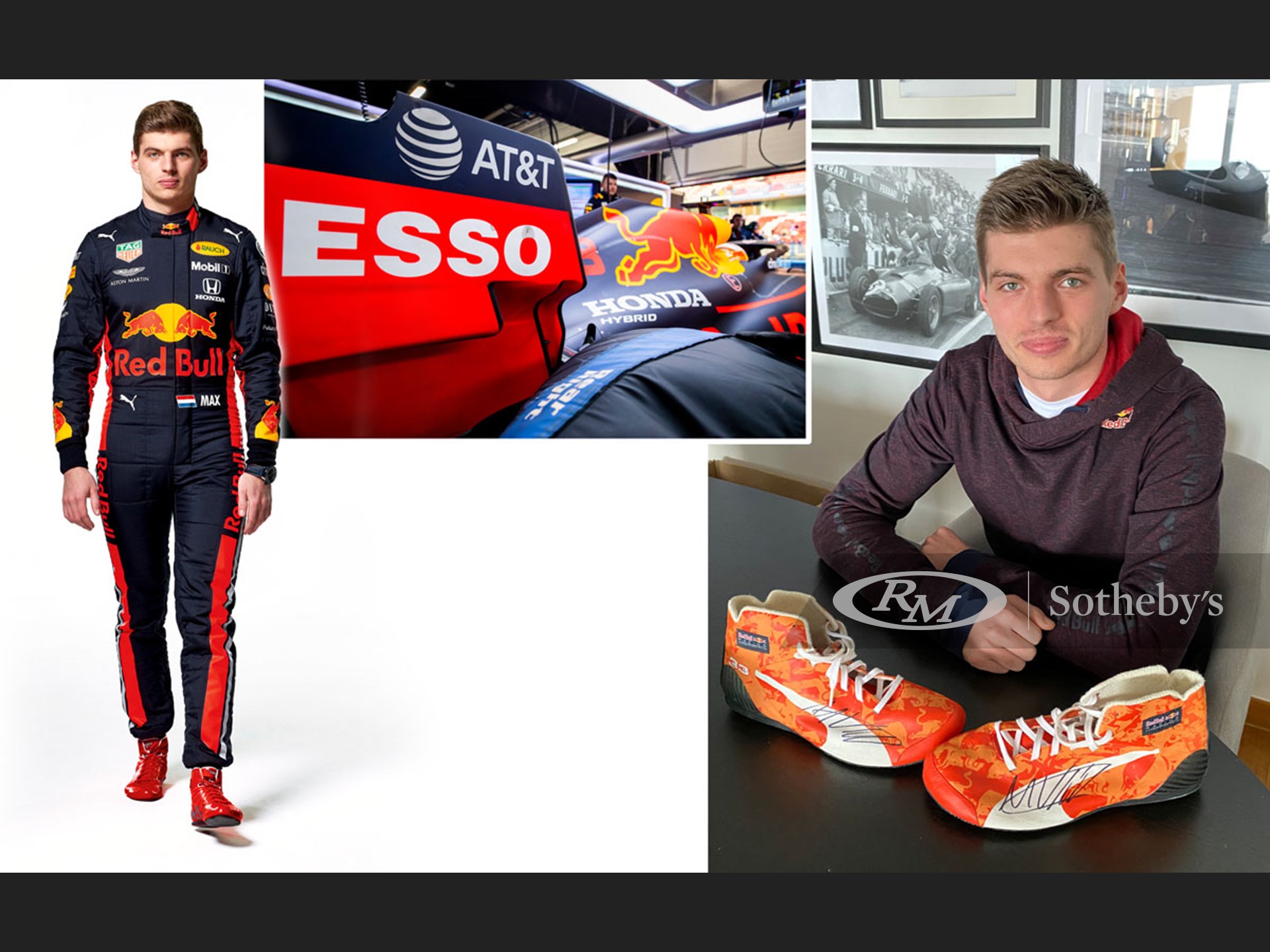 Max Verstappen Signed Racing Suit with Boots and Rear Wing ...