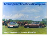 "Krönung einer bewährten Konzeption." Porsche 911 Turbo Advertising Poster, German
