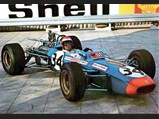 Jean Pierre Jaussaud poses in chassis T00210 after his victory at the 1968 Monaco Grand Prix.