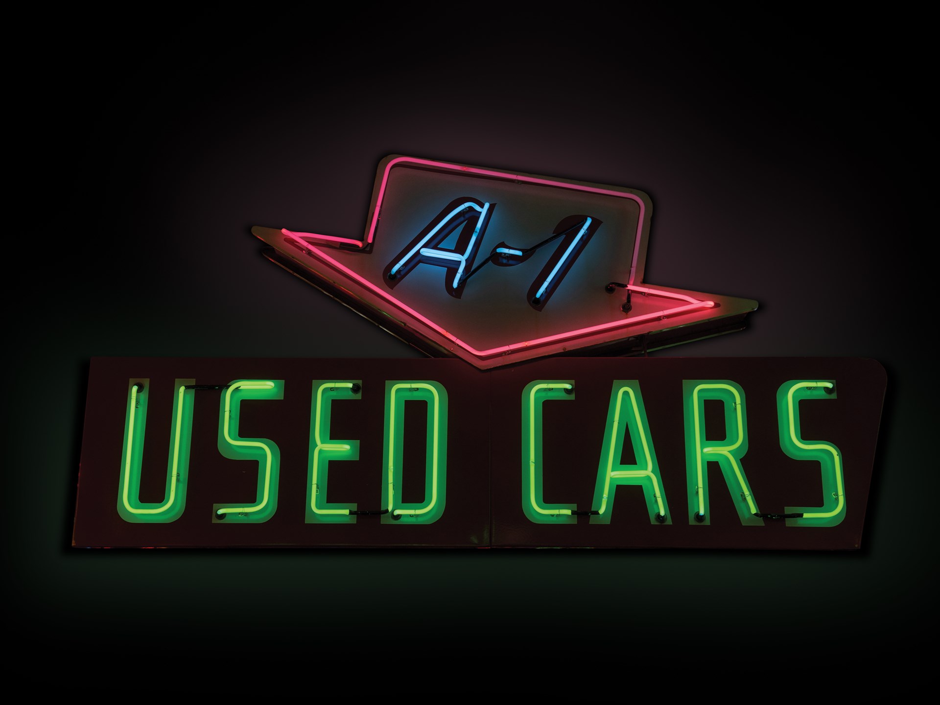 A-1 Used Cars Double-Sided Flashing Neon Sign | The Dingman Collection ...