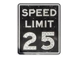 25 and 35 MPH Reflector Road Signs, California State Automobile Association