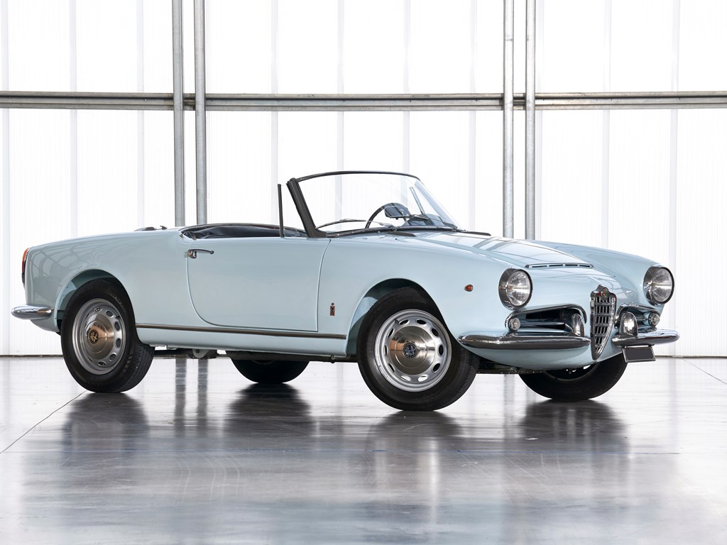 1965 Alfa Romeo Giulia 1600 Spider Veloce by Pininfarina offered at RM Sothebys Online Only Open Roads March Auction 2021