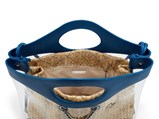 Chanel Blue and Natural Calfskin, Raffia, and PVC Shopping Bag 31 Silver Hardware, 2019