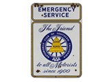 Automobile Club of Southern California Double-Sided Porcelain Sign