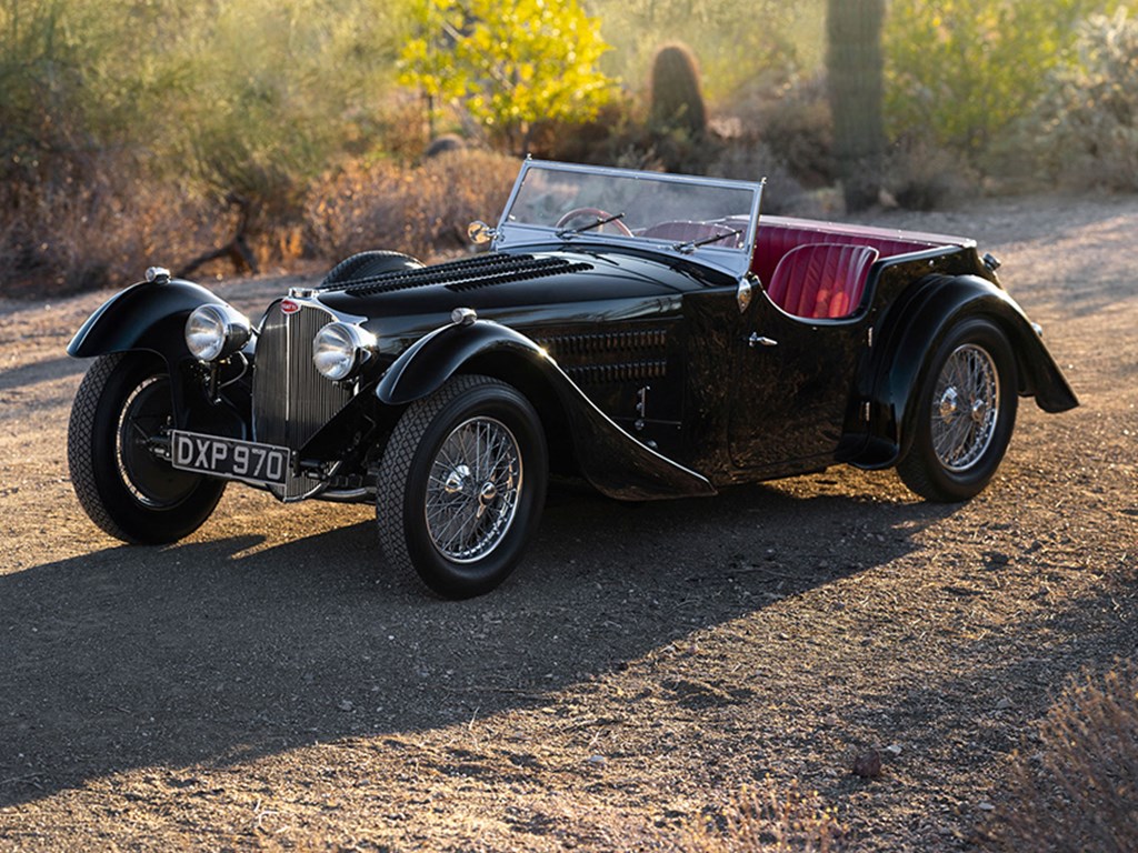 1937 Bugatti Type 57SC Tourer by Corsica offered at RM Sothebys Arizona Live Auction 2021